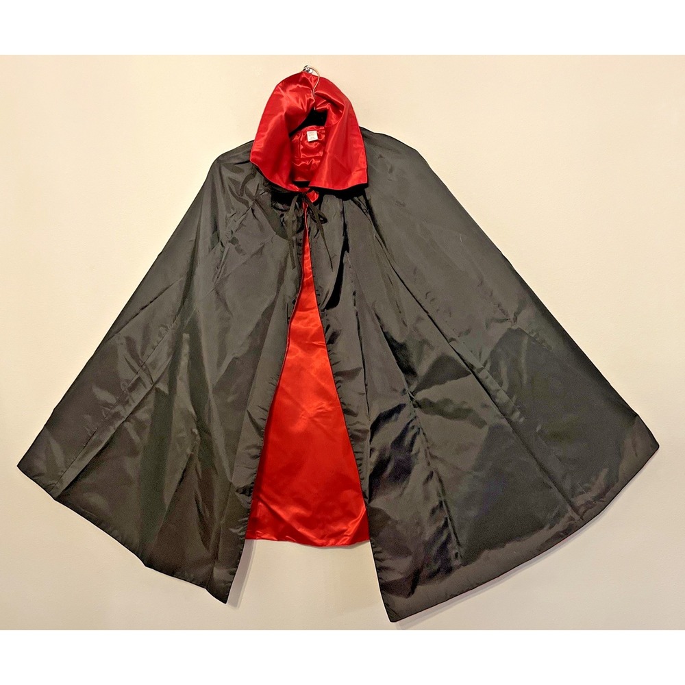 1987 Hallmark Vampire Halloween Dracula Cape Costume Reversible Satin Vitg H19